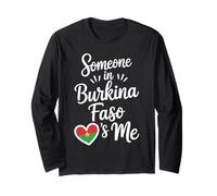 Someone in Burkina Faso Loves Me Heart Flag Long Sleeve T-Shirt