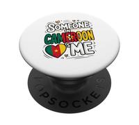 Someone In Cameroon Loves Me Heart Flag Pride PopSockets Adhesive PopGrip