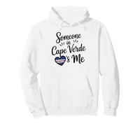 Someone In Cape Verde Loves Me Heart Flag Pullover Hoodie