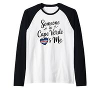 Someone in Cape Verde Loves Me Heart Flag Raglan Baseball Tee