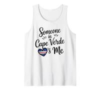 Someone in Cape Verde Loves Me Heart Flag Tank Top