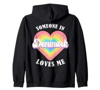 Someone In Denmark Loves Me Proud Danish Denmark Zip Hoodie