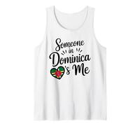 Someone in Dominica Loves Me Heart Flag Caribbean Tank Top