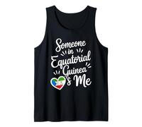 Someone in Equatorial Guinea Loves Me Heart Flag Tank Top