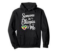 Someone In Ethiopia Loves Me Heart Ethiopia Flag Pullover Hoodie