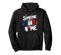 Someone In France Loves Me French Heart Flag Pullover Hoodie