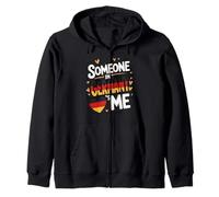 Someone In Germany Loves Me Heart Flag Romantic Zip Hoodie