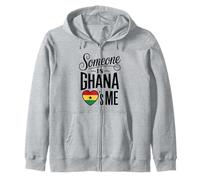 Someone In Ghana Loves Me Heart Flag Pride Zip Hoodie