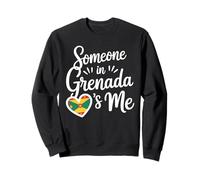 Someone In Grenada Loves Me Flag Heart Long Distance Sweatshirt