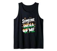 Someone in India Loves Me Indian Flag Heart Tank Top