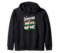 Someone In India Loves Me Indian Flag Heart Zip Hoodie