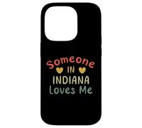 Someone In Indiana Loves Me Retro USA State US Case for iPhone 14 Pro