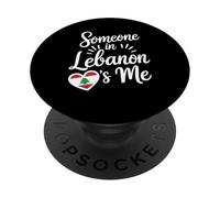 Someone In Lebanon Loves Me Heart Flag Pride PopSockets Adhesive PopGrip