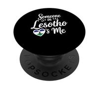 Someone In Lesotho Loves Me Heart Flag Love Forever PopSockets Adhesive PopGrip