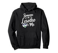 Someone In Lesotho Loves Me Heart Flag Love Forever Pullover Hoodie