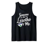 Someone in Lesotho Loves Me Heart Flag Love Forever Tank Top