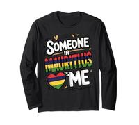 Someone in Mauritius Loves Me Long Distance Love Long Sleeve T-Shirt