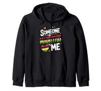 Someone In Mauritius Loves Me Long Distance Love Zip Hoodie