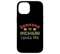 Someone In Michigan Loves Me Retro USA State US Case for iPhone 14