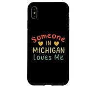 Someone In Michigan Loves Me Retro USA State US Case for iPhone XS Max