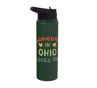 Someone in Ohio Loves Me Retro USA State US Stainless Steel Insulated Water Bottle
