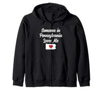 Someone In Pennsylvania Loves Me Philadelphia Funny Cute Zip Hoodie