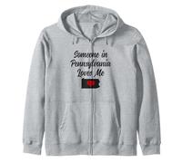 Someone In Pennsylvania Loves Me Philadelphia Funny Cute Zip Hoodie