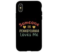 Someone In Pennsylvania Loves Me Retro USA State US Case for iPhone X/XS