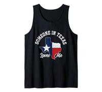 Someone in Texas Loves Me State Flag Map Pride Tank Top
