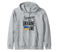 Someone In Ukraine Loves Me Heart Flag Support Zip Hoodie