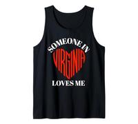 Someone in Virginia Loves Me Heart Shaped Virginia Design Tank Top