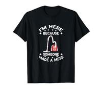 Someone Made A Mess Housekeeper Cleaning Vacuum Cleaner Value Graphic T-Shirt, Men, Black, XL