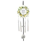 Someone Special Cream Rose Memorial Wind Chime Hanging Crook Tribute Plaque Graveside Ornament