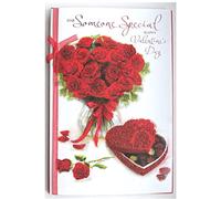 Someone Special Valentine Card - Roses Bouquet - SIMON ELVIN 23cm x 15.5cm (9" x6") Va