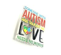 Someone With Autism Has Taught Me Love Needs No Words Autistic Neurodivergant Understanding and Acceptance Metal Enamel Pin Badge