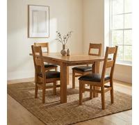 Somer Extending Dining Set - 4-8 Seater - 132cm-198cm - Oak - 4 Ladder Back Dining Chair