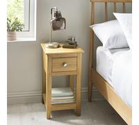 Somerset Compact Bedside Table - 1 Drawer - Oak