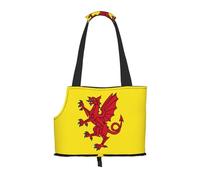 Somerset County Flag Dog and Cat Sling Carrier - Pet Carry Bag, Suitable for Puppy, Small Cats Outdoor, Black,