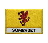 Somerset County Flag Logo Iron On Sew On Embroidered Patch Badge Applique for Clothes Shirts Jeans etc