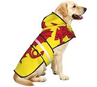 Somerset County Flag Waterproof Dog Raincoat And Rain Jacket For Small Medium Large Dogs With Reflective Stripes And Adjustable Belly Strap