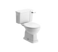 Somerton White Open Back Toilet Set With Soft Close Seat & Close Coupled Cistern