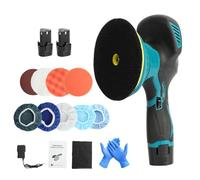 Somerway Car Polisher Cordless, Car Buffer Polisher Machine, Cordless Car Polisher, Battery Powered Dual Action Car Buffer with 6 Variable Speeds, Ergonomic Handle, Gloves & Apron Set (Orange)