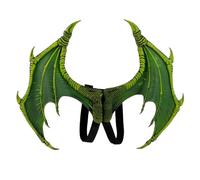 Somerway Dragon Wings, Cosplay Costume with Elastic Straps, Easy-to-Wear Halloween Decoration, Ideal for Parties, Adult & Kids Demon/Dragon Cosplay (Green)