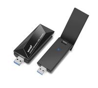 Somerway WiFi Adapter, WiFi Dongle, USB WiFi Adapter for PC, WiFi 6E 5400Mbps, USB3.0 Triple Channel (2.4G/5G/6G), Driver Free, Stable High-Speed Transmission (Black)