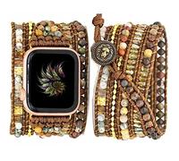 Somesame Compatible with Apple Watch Band 49mm, 45mm, 41mm, 44mm, 42mm, 40mm, 38mm, Boho Beaded Bands, Multi-Layer, Handmade, for Women and Men, for iWatch SE/Ultra Series 9, 8, 7, 6, 49/46/45/42mm