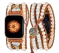 Somesame Compatible with Apple Watch Strap 49mm 45mm 41mm 44mm 42mm 40mm 38mm Boho Beaded Bracelets Multilayer Handmade for Women and Men for iWatch SE/Ultra Series 9 8 7 6, 38mm/40mm/41mm M size(6.3