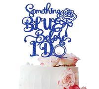 Something Blue Before I Do Cake Topper, Bachelorette Bridal Shower Decorations, Bride to Be Just Married Cake Decor, Blue Themed Engagement Wedding Party Decoration Supplies