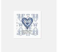 Something Blue Before I Do Wedding Napkins, Decorative Blue Heart Design, Custom Party Decorations
