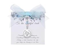 Something Blue Gift for Bride Wedding Memory Memorial Gifts from Mom Dad Sister Friends, Metal, no gemstone