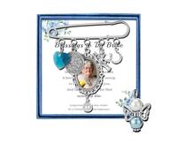 Something Blue Gifts for Bride to Be Bridal Shower Gifts Charm Wedding Pin for Her Wedding Keepsake Brooch, one size fits all, Stainless Steel, no gemstone